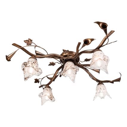 Плафонен полилей ROZETA 5xE14/40W/230V бронзов