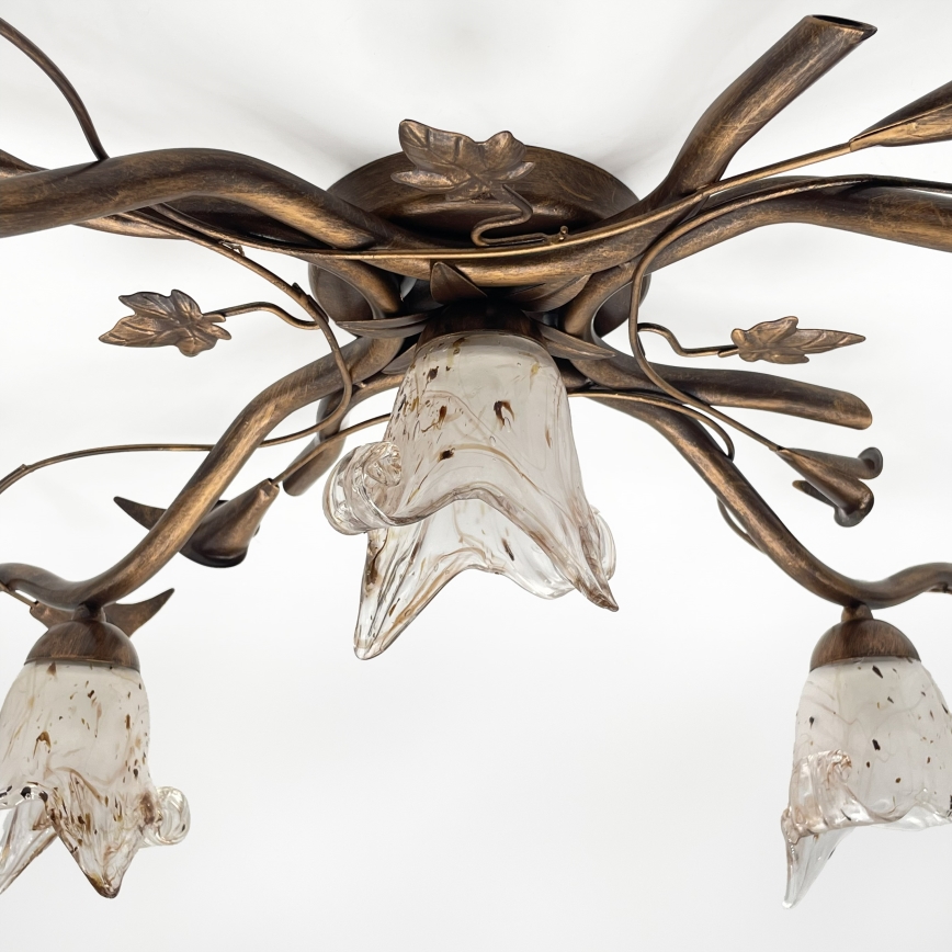 Плафонен полилей ROZETA 5xE14/40W/230V бронзов