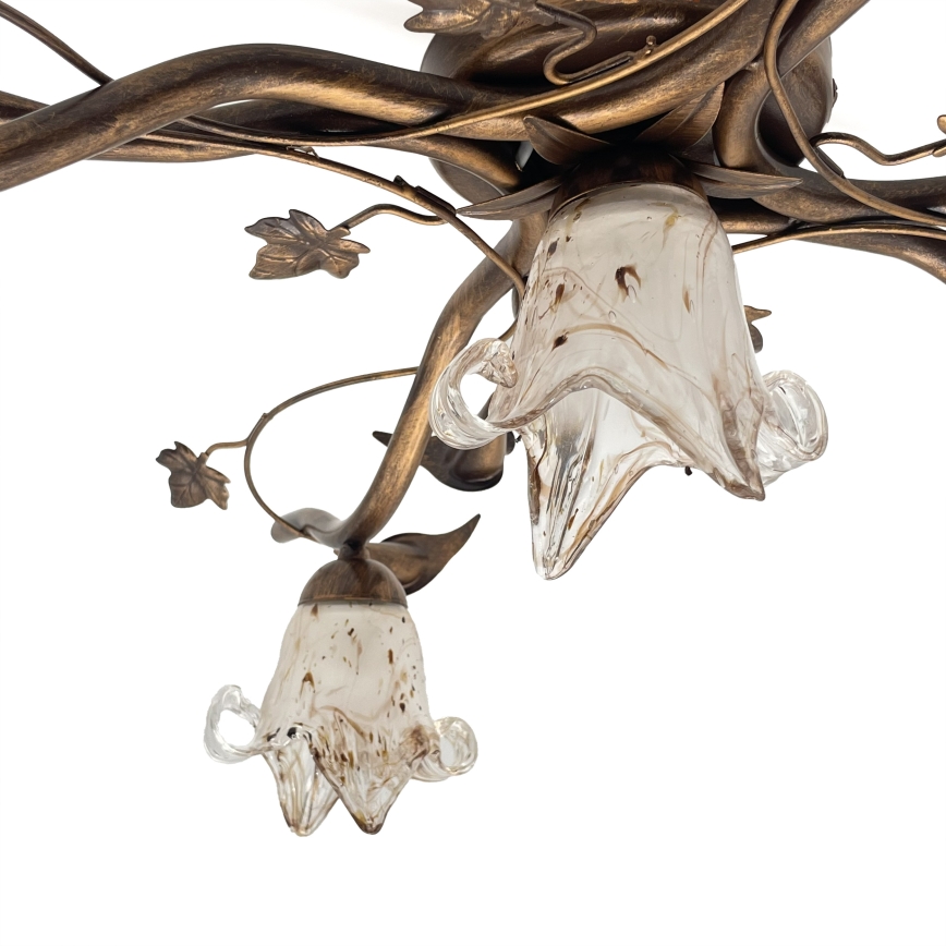 Плафонен полилей ROZETA 5xE14/40W/230V бронзов