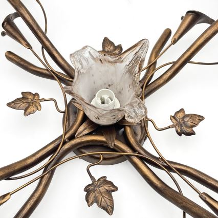 Плафонен полилей ROZETA 5xE14/40W/230V бронзов