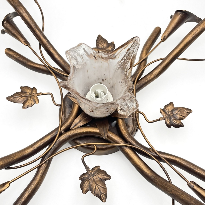 Плафонен полилей ROZETA 5xE14/40W/230V бронзов