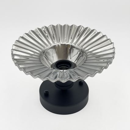 Плафонен полилей TRISH 1xE27/15W/230V черен/димчато черен