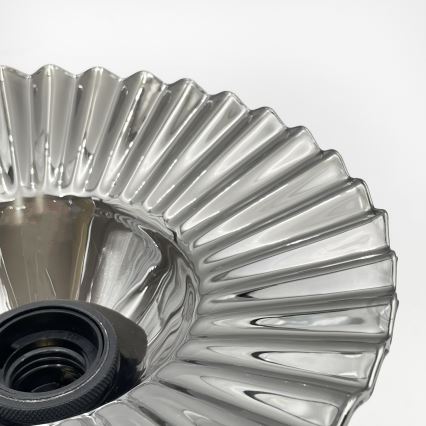 Плафонен полилей TRISH 1xE27/15W/230V черен/димчато черен