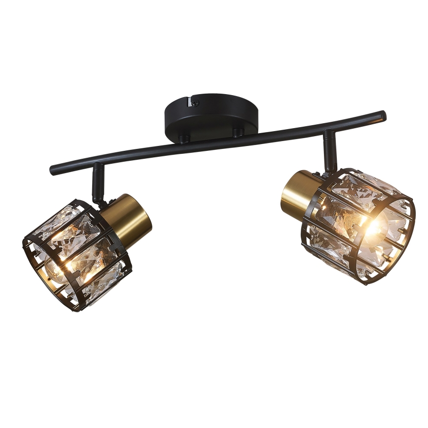 Плафонен полилей ZAHARA 2xE27/10W/230V черен