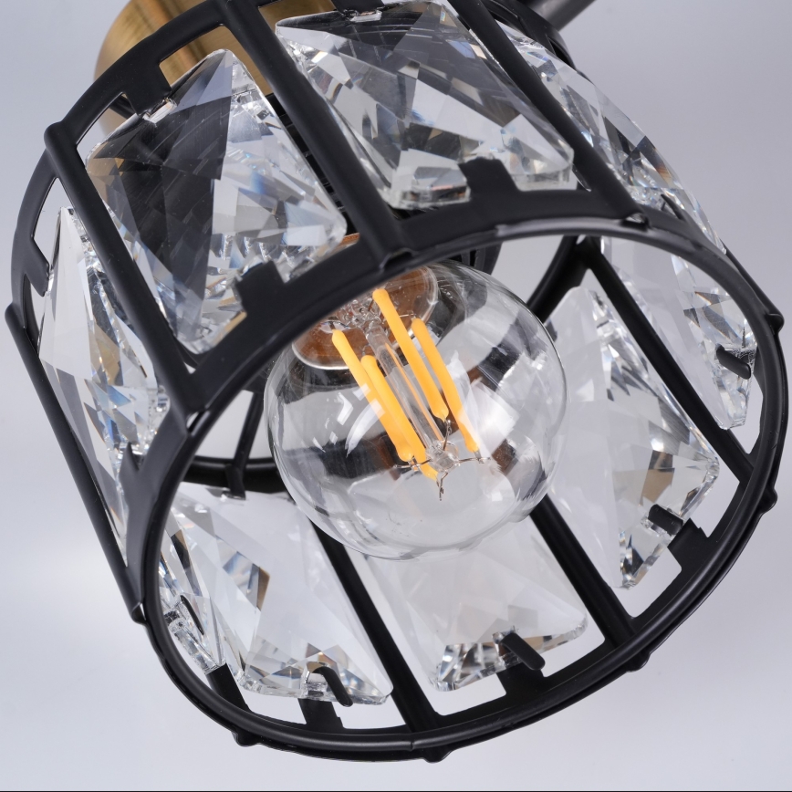 Плафонен полилей ZAHARA 3xE27/10W/230V черен