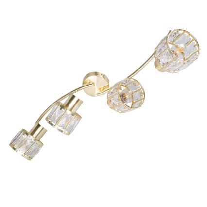 Плафонен полилей ZAHARA 4xE27/10W/230V златист
