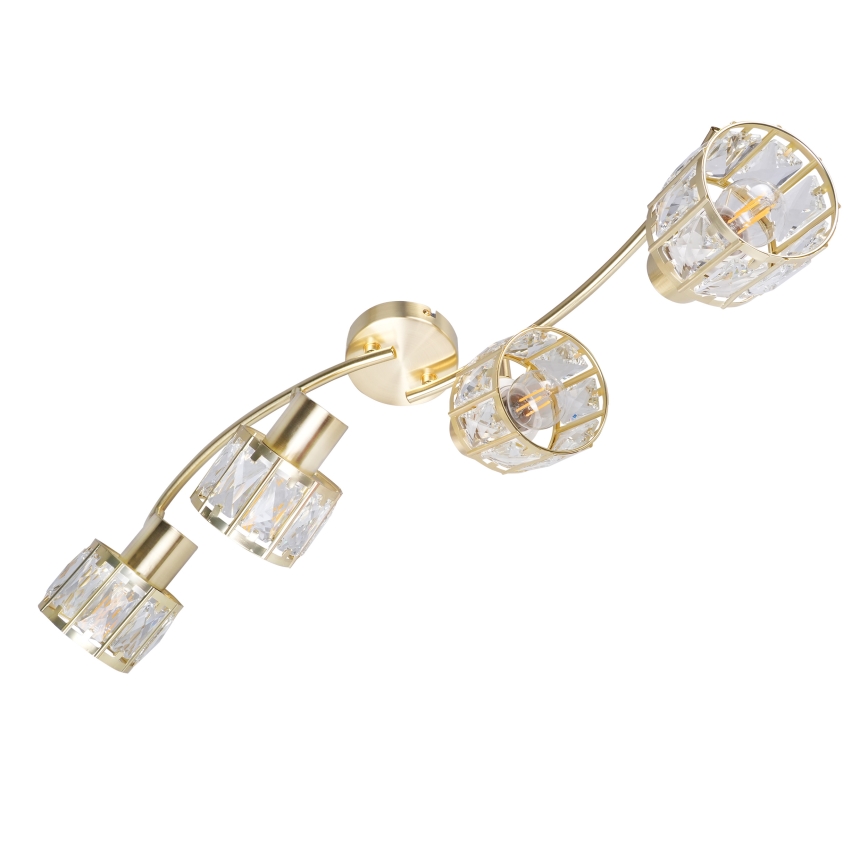 Плафонен полилей ZAHARA 4xE27/10W/230V златист