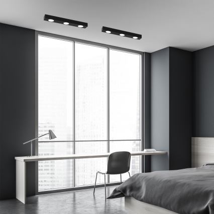 Плафониера ALEXANDER 3xGX53/12W/230V черен