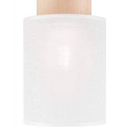 Плафониера ARI 1xE27/60W/230V Ø 16 см бял бук