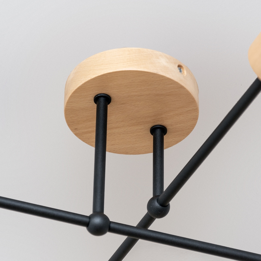 Плафониера CAMBRIDGE 4xE27/15W/230V, изработена от бор