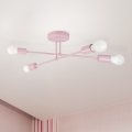 Плафониера CAMBRIDGE 4xE27/15W/230V розова