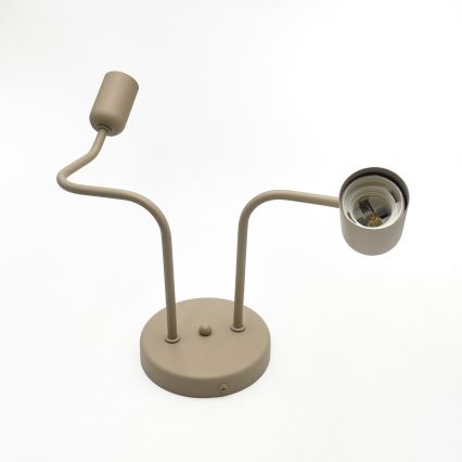 Плафониера CHARLIE 2xE27/15W/230V бежова