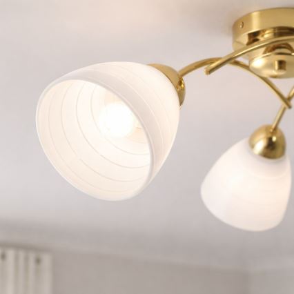 Плафониера CLARA 3xE27/15W/230V златна