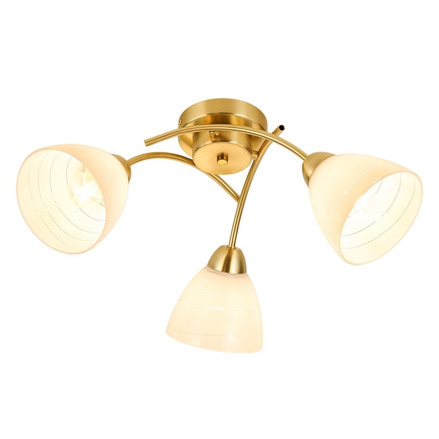 Плафониера CLARA 3xE27/15W/230V златна