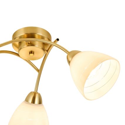 Плафониера CLARA 3xE27/15W/230V златна