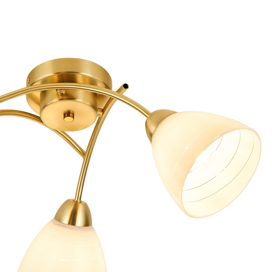 Плафониера CLARA 3xE27/15W/230V златна