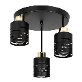 Плафониера ELEN 3xE27/35W/230V черна/златна