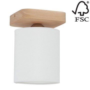 Плафониера JENTA 1xE27/25W/230V дъб - FSC сертифицирана