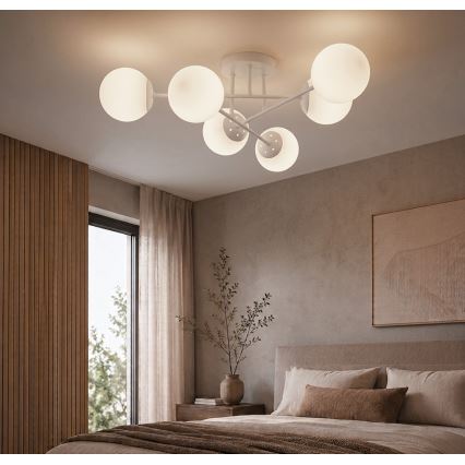 Плафониера MALENA 6xE14/5W/230V бяла