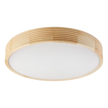 Плафониера NATURAL MODERN, 4xE27/15W/230V, Ø 58 см, борова дървесина
