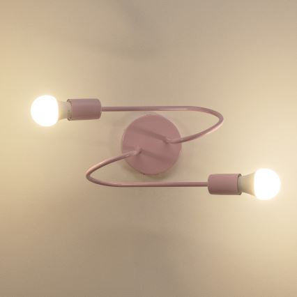 Плафониера OXFORD 2xE27/15W/230V розова