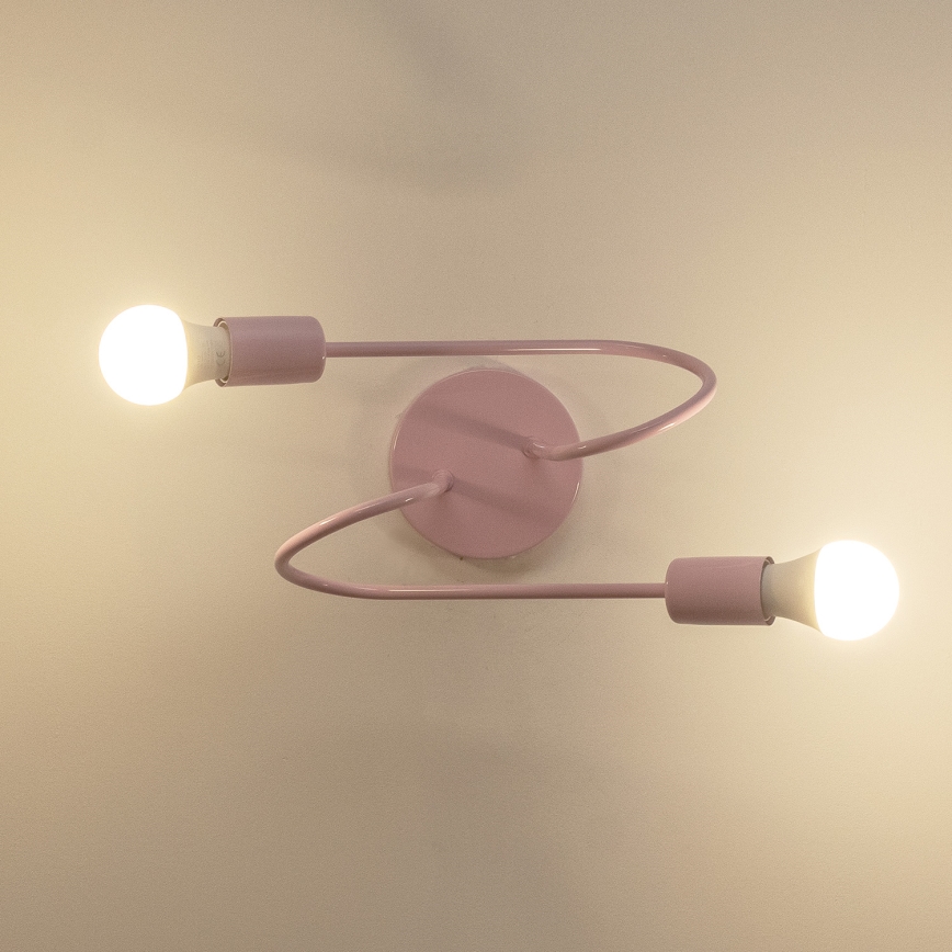 Плафониера OXFORD 2xE27/15W/230V розова