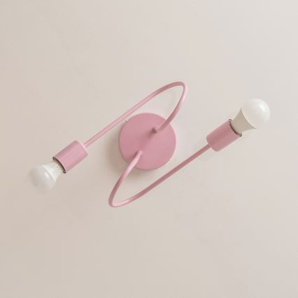 Плафониера OXFORD 2xE27/15W/230V розова