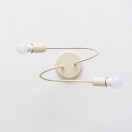 Плафониера OXFORD 2xE27/15W/230V кремава