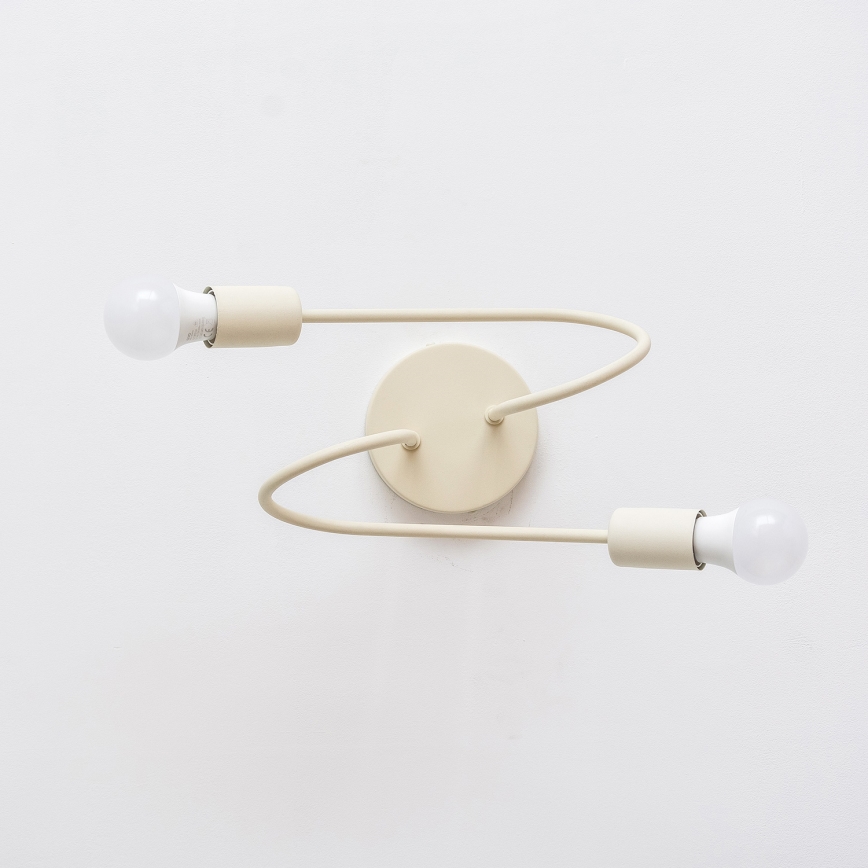 Плафониера OXFORD 2xE27/15W/230V кремава