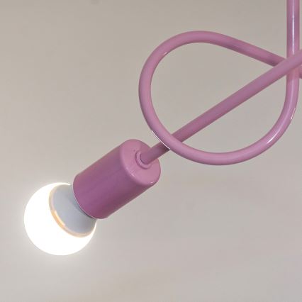 Плафониера OXFORD 3xE27/15W/230V розова