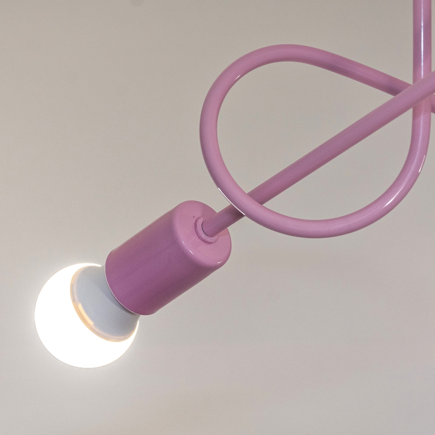 Плафониера OXFORD 3xE27/15W/230V розова