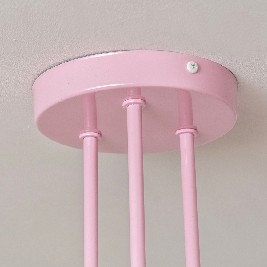 Плафониера OXFORD 3xE27/15W/230V розова