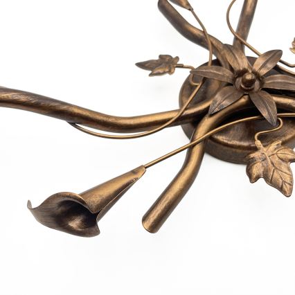 Плафониера ROZETA 3xE14/40W/230V бронзова