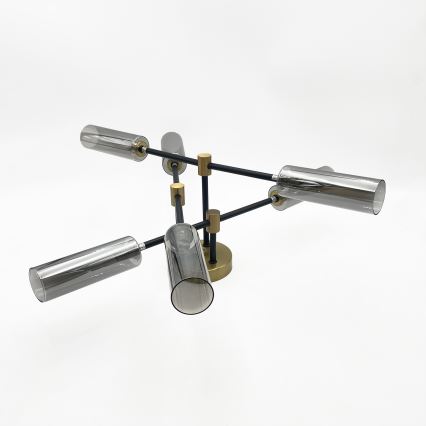 Плафониера TESSA 6xG9/5W/230V месинг/димчато черно