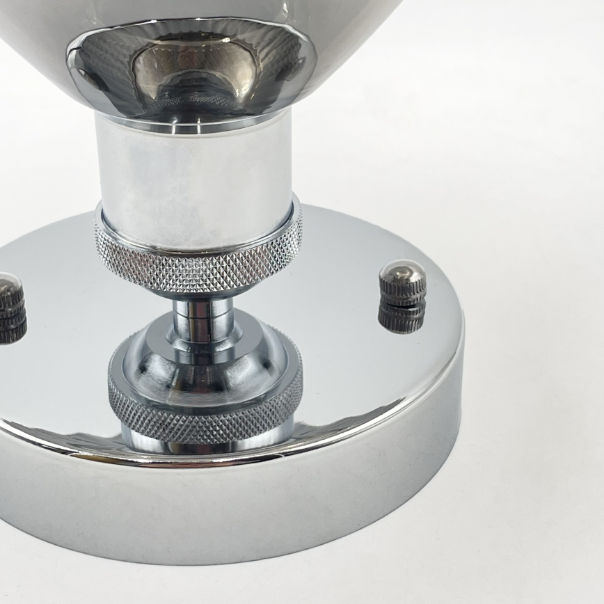 Плафониера TRISH 1xE27/15W/230V, лъскав хром/опушено черно