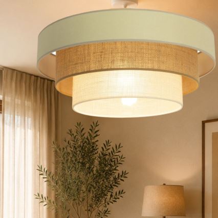 Плафониера WENTA 1xE27/60W/230V Ø 50 см бежова/юта
