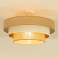 Плафониера WENTA 1xE27/60W/230V Ø 50 см юта/бежова
