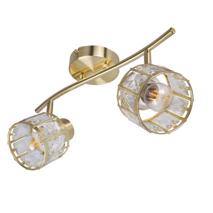 Плафониера ZAHARA 2xE27/10W/230V, златна
