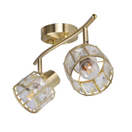 Плафониера ZAHARA 2xE27/10W/230V, златна