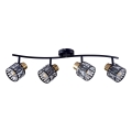 Плафониера ZAHARA 4xE27/10W/230V черна