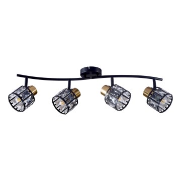 Плафониера ZAHARA 4xE27/10W/230V черна
