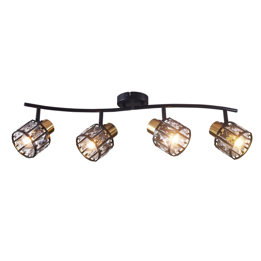 Плафониера ZAHARA 4xE27/10W/230V черна