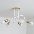 Плафонна лампа OXFORD 5xE27/15W/230V златисто/бяло