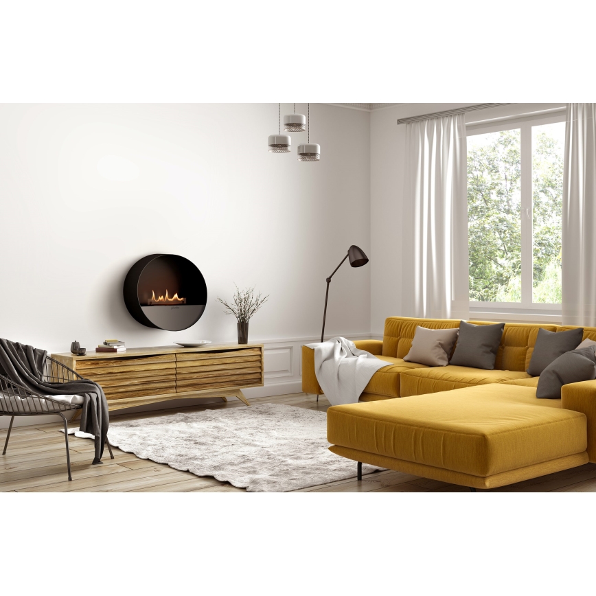 Planika - БИО камина с дистанционно управление 72,6x65 см 2,5kW/230V черен