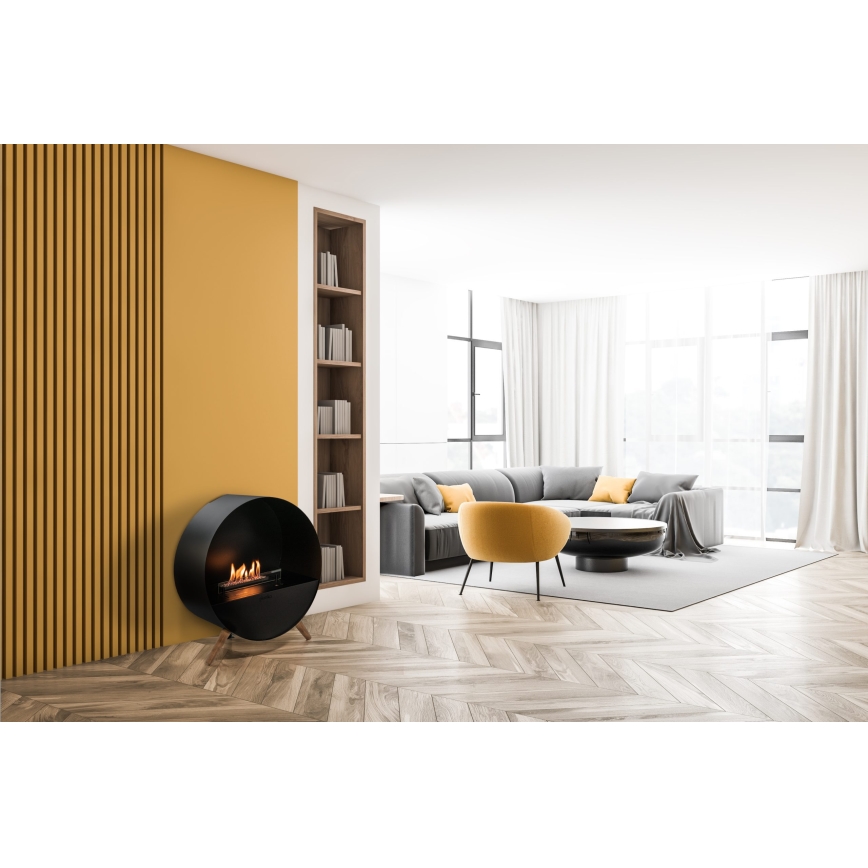 Planika - БИО камина с дистанционно управление 72,6x65 см 2,5kW/230V черен