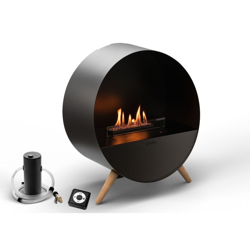 Planika - БИО камина с дистанционно управление 72,6x65 см 2,5kW/230V черен
