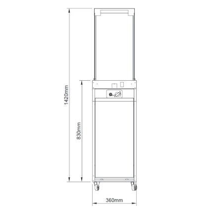 Planika - Екстериорен газ камина 142x36 см 8kW 1xAAA черен + защитно покритие