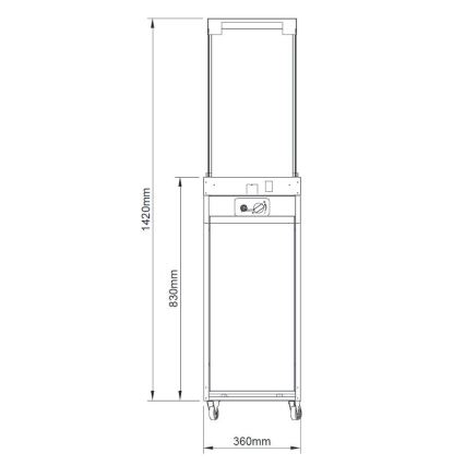 Planika - Екстериорен газ камина 142x36 см 8kW 1xAAA сив + защитно покритие