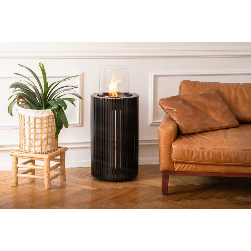 Planika - БИО камина 87x37,6 см 2,5kW черен + защитно покритие