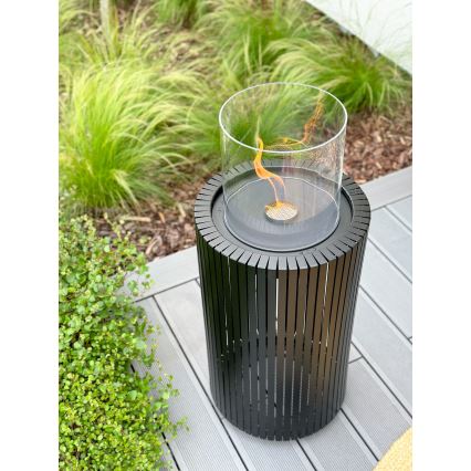 Planika - БИО камина 87x37,6 см 2,5kW черен + защитно покритие